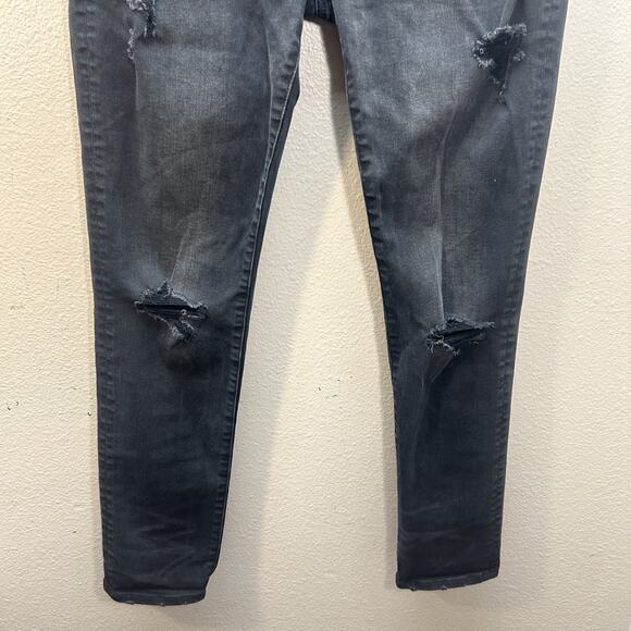 American Eagle Next Level Flex Slim Black Distressed Ripped Jeans Mens Sz 30x30 - Picture 5 of 8